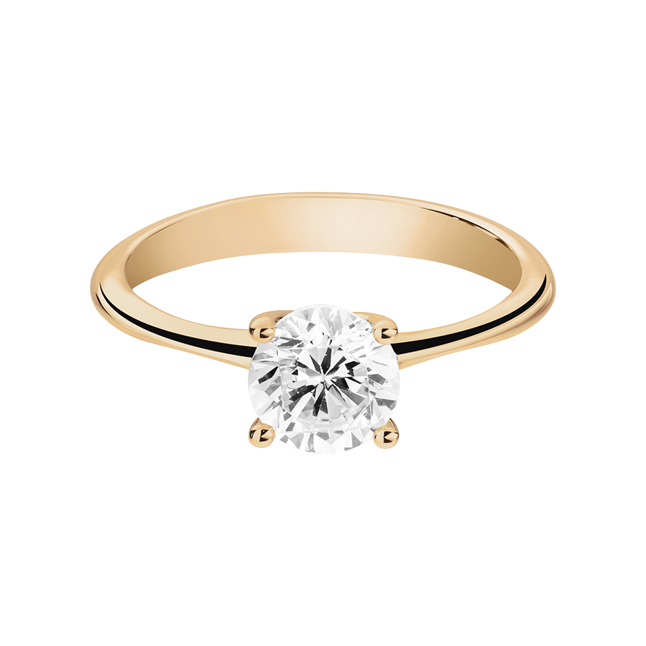 Solitaire Ring Basel in White Rose Gold