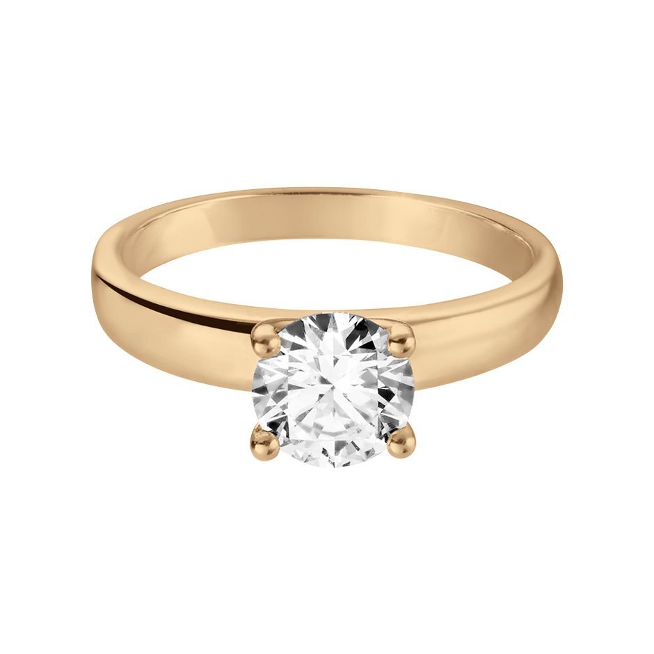 Solitaire Ring Dublin in White Rose Gold