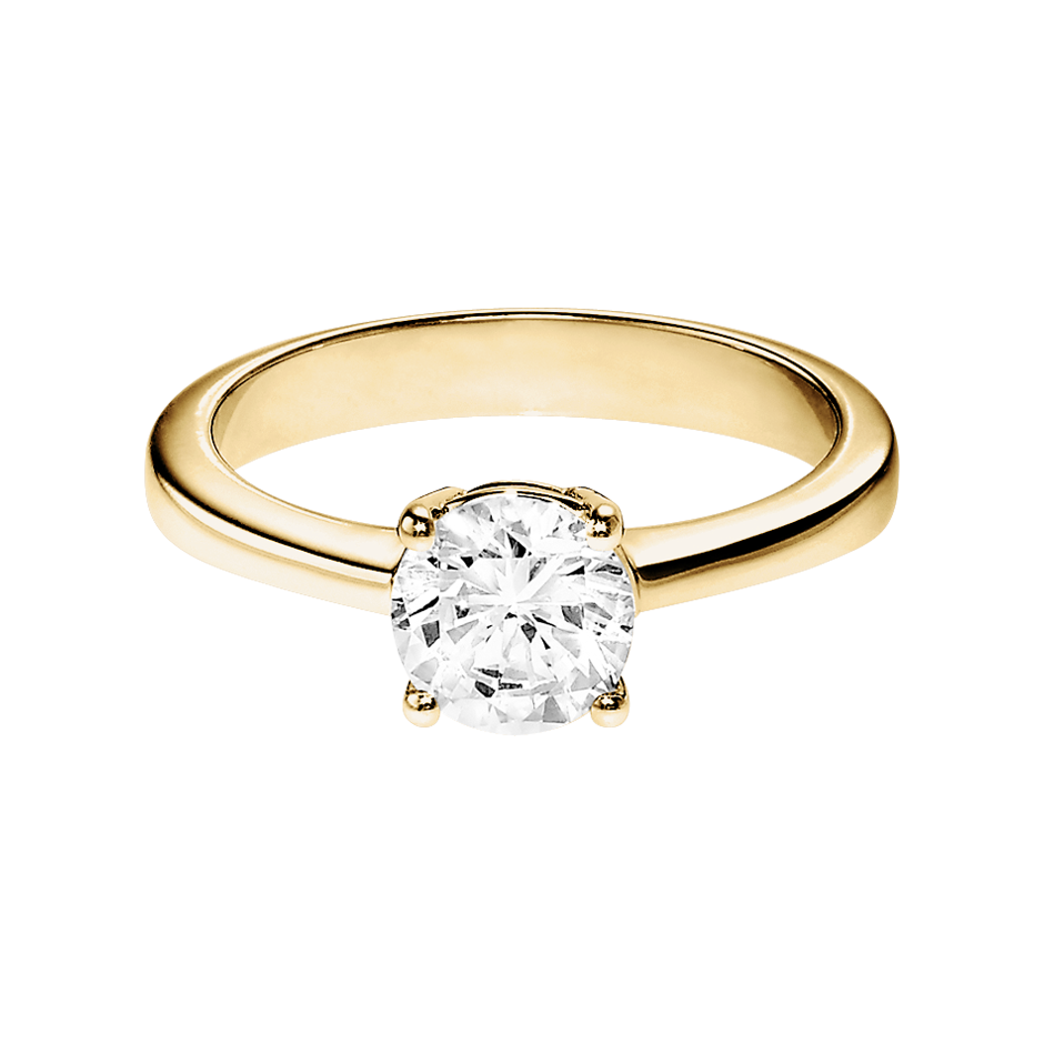 Solitaire Ring Madrid in White Yellow Gold