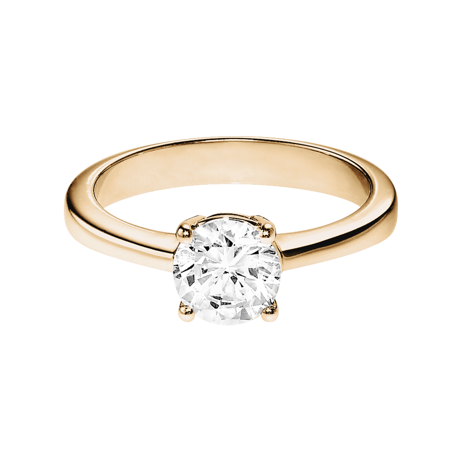 Solitaire Ring Madrid in White Rose Gold