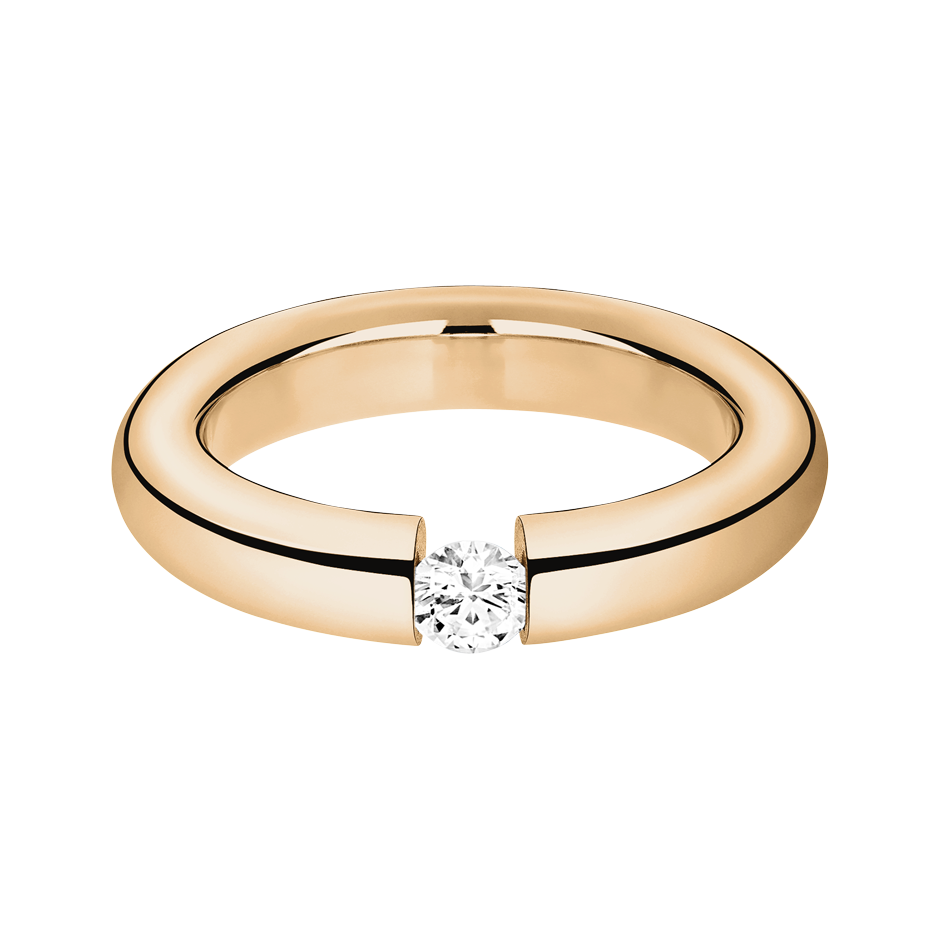 Solitaire Ring Mallorca in White Rose Gold