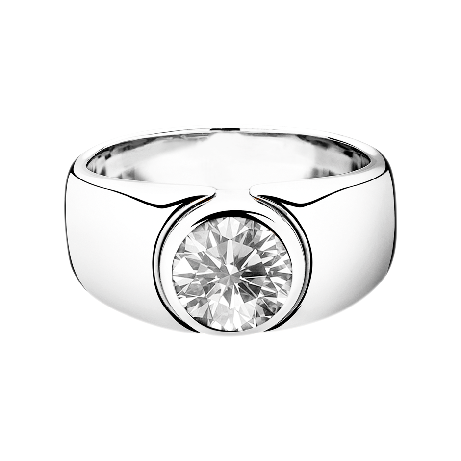 Solitaire Ring Mantua in White Platinum
