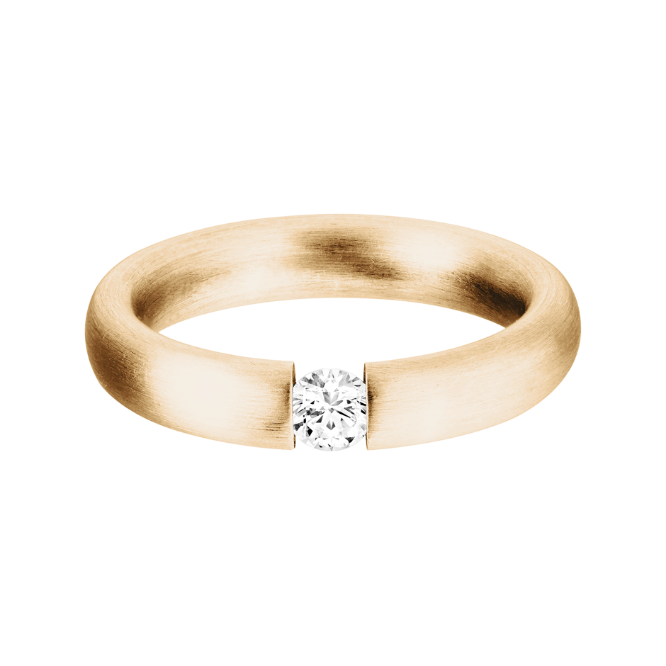Solitaire Ring Menorca in White Rose Gold