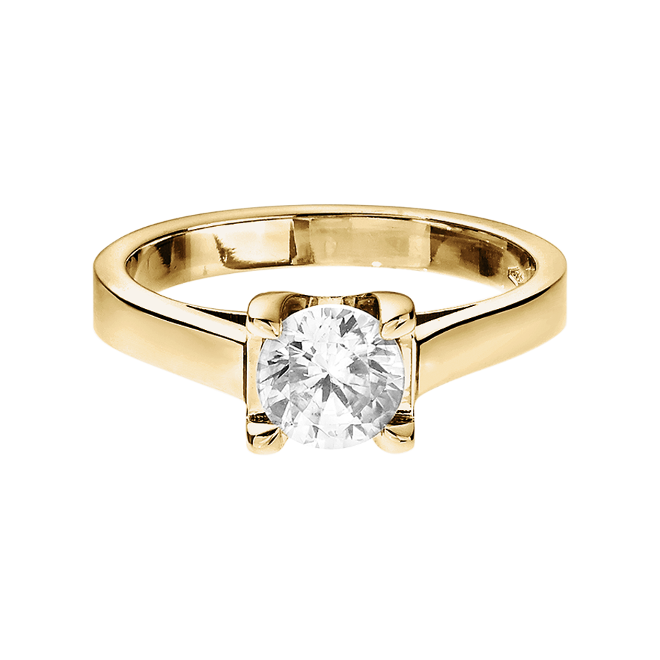 Solitaire Ring Munich in White Yellow Gold