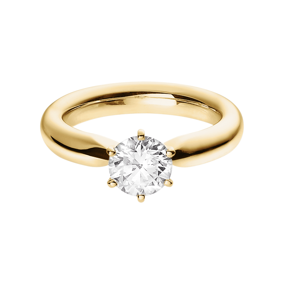 Solitaire Ring Santiago in White Yellow Gold