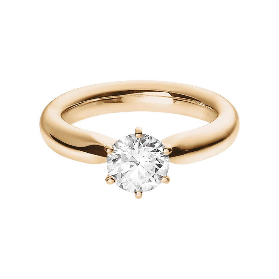 Solitaire Ring Santiago in White Rose Gold