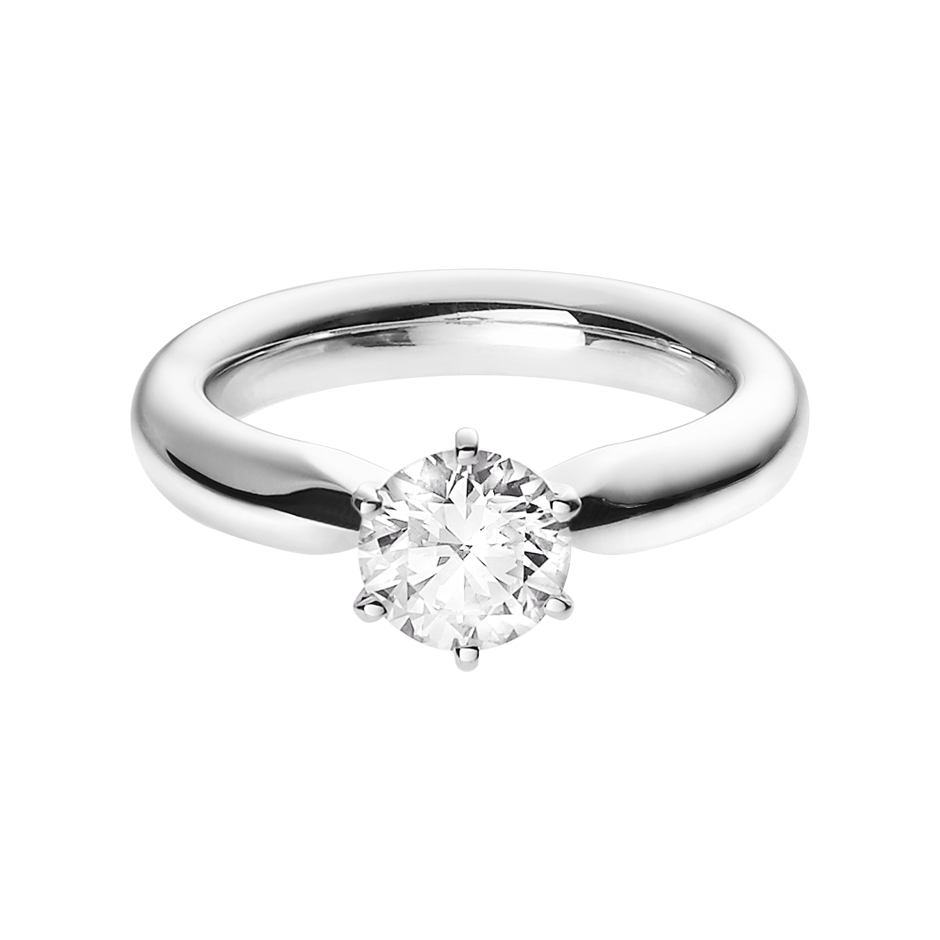 Solitaire Ring Santiago in White White Gold