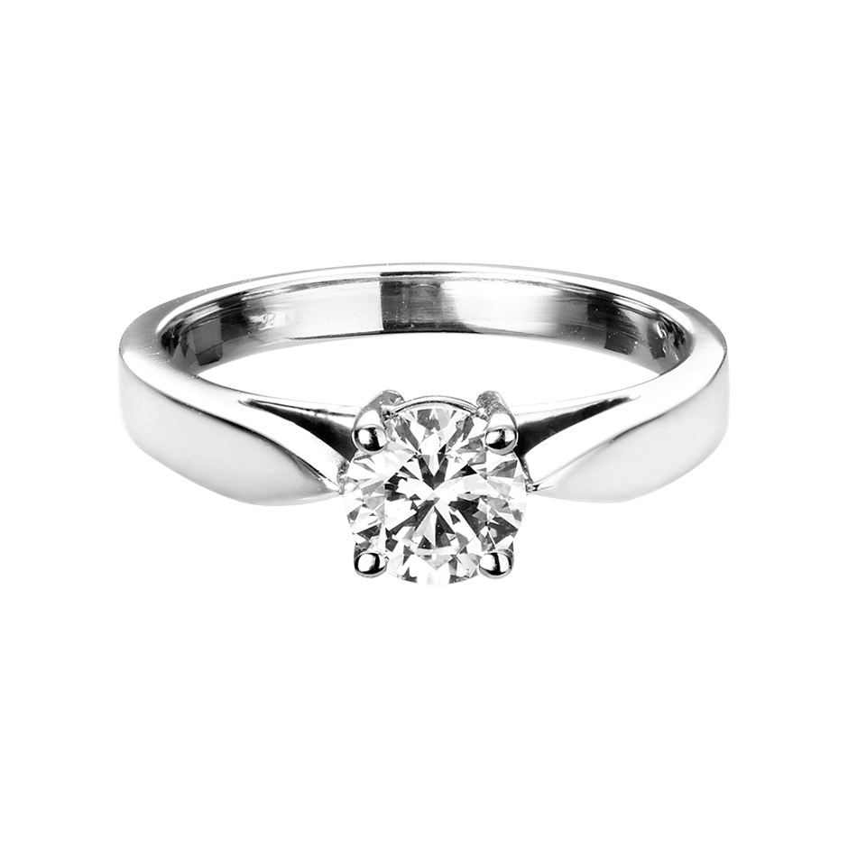 Solitaire Ring Vancouver in White Platinum