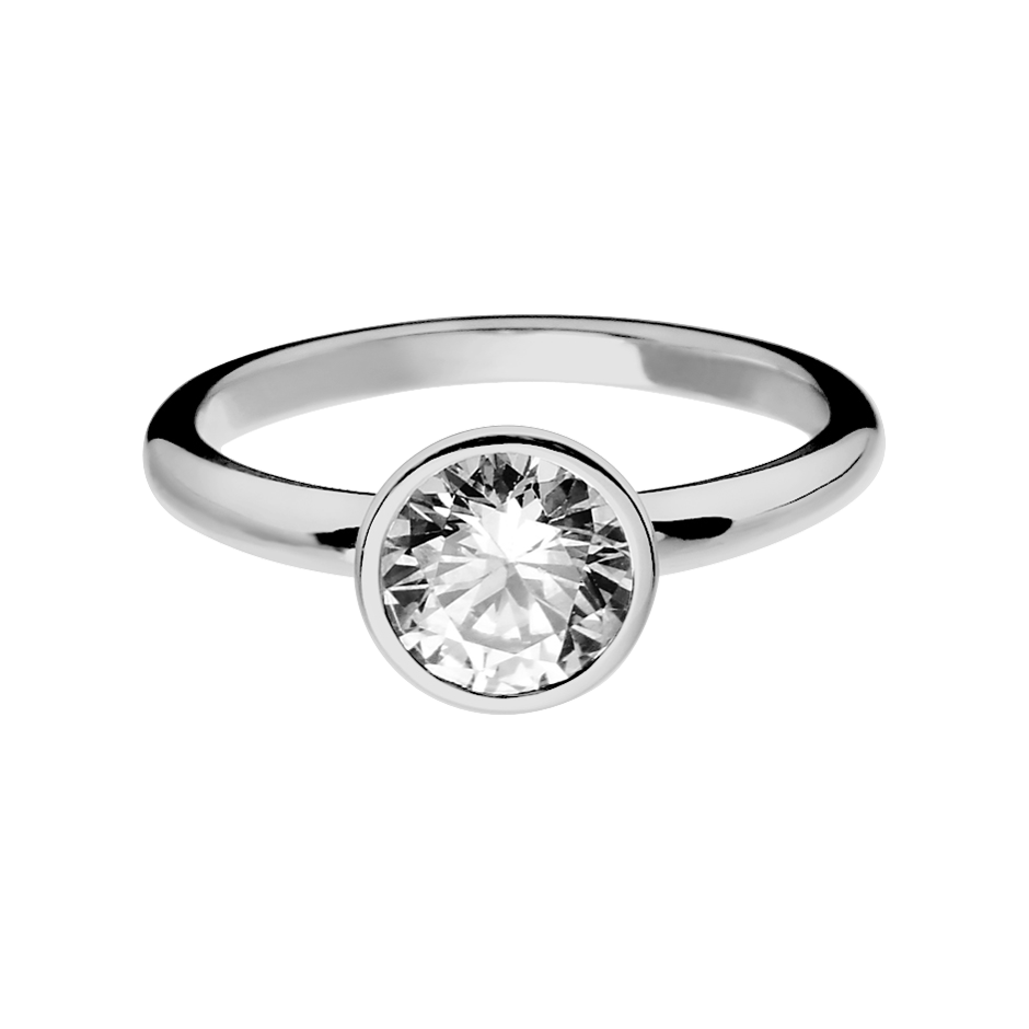 Solitaire Ring Vienna in White Platinum
