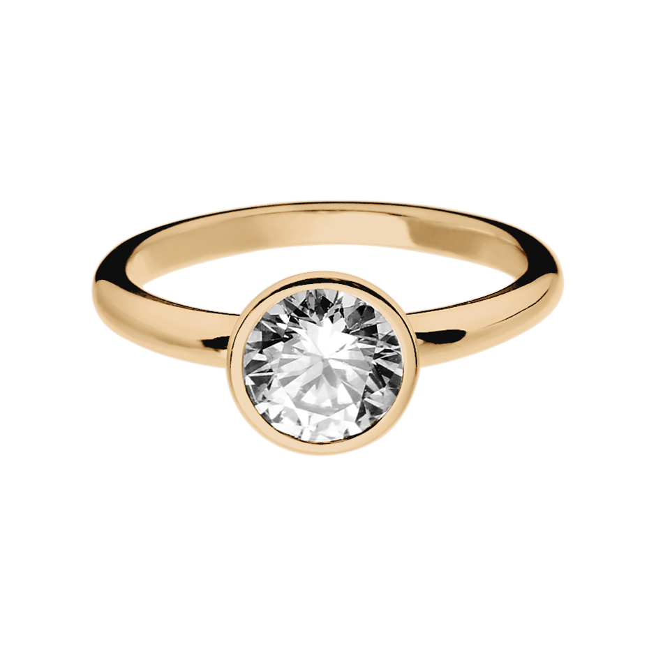 Solitaire Ring Vienna in White Rose Gold