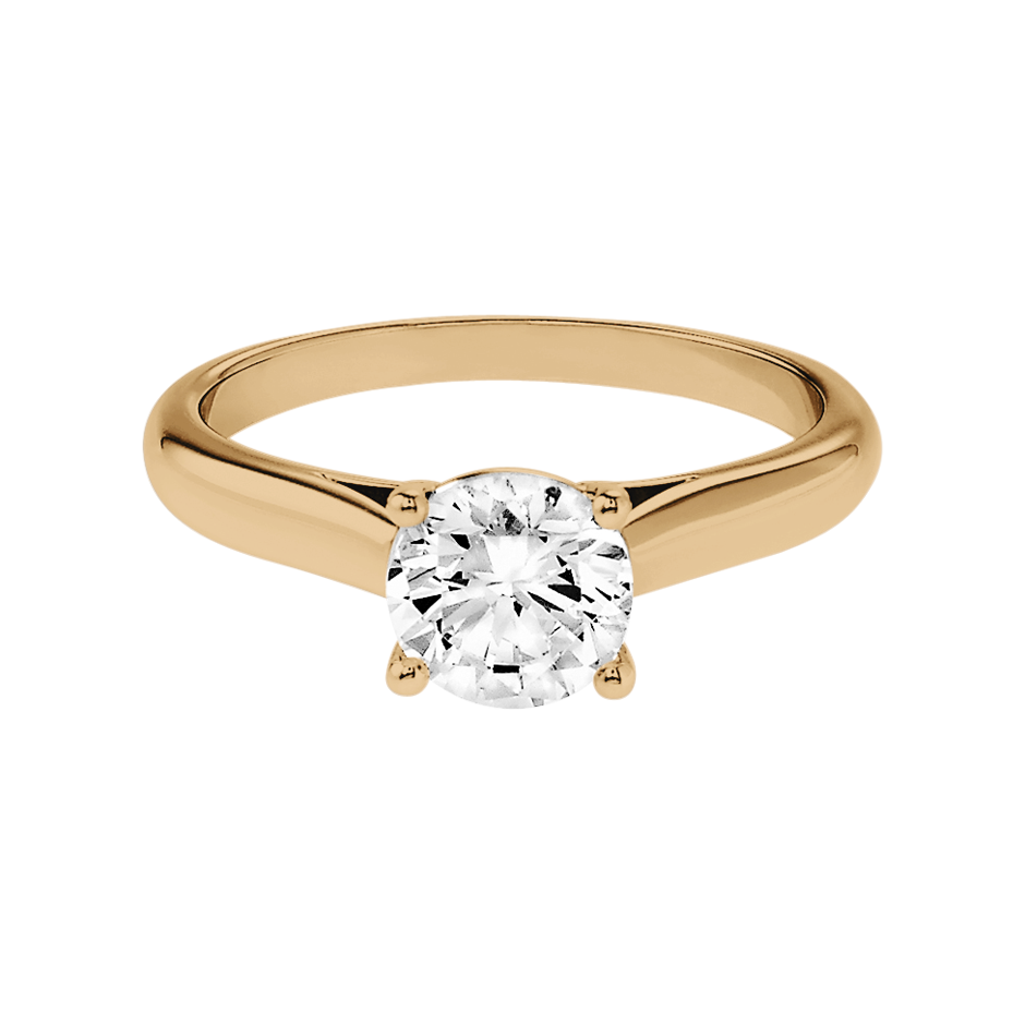 Solitaire Ring Zurich in White Rose Gold
