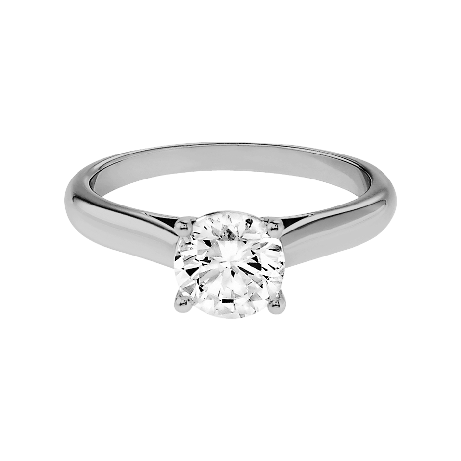 Solitaire Ring Zurich in White White Gold