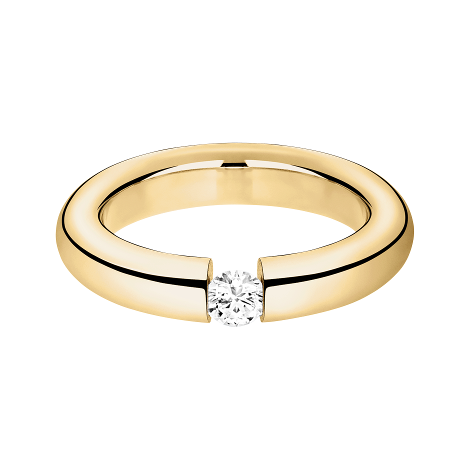 Tension Ring Mallorca in White Yellow Gold