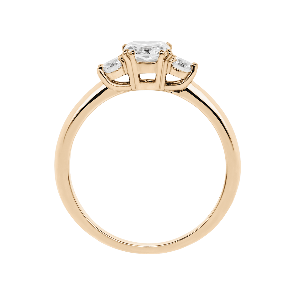 Verlobungsring Kensington in Roségold - von vorne