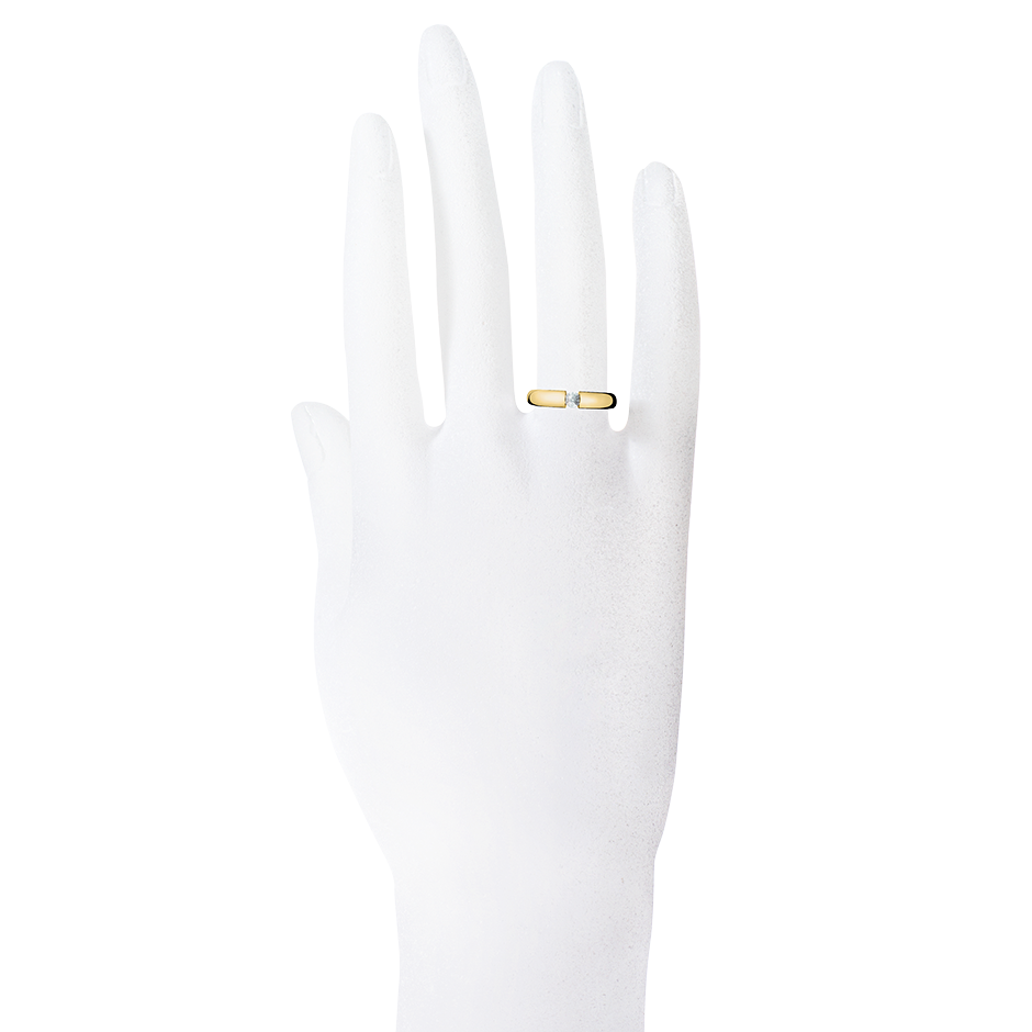 Verlobungsring Mallorca in Gelbgold - an Hand