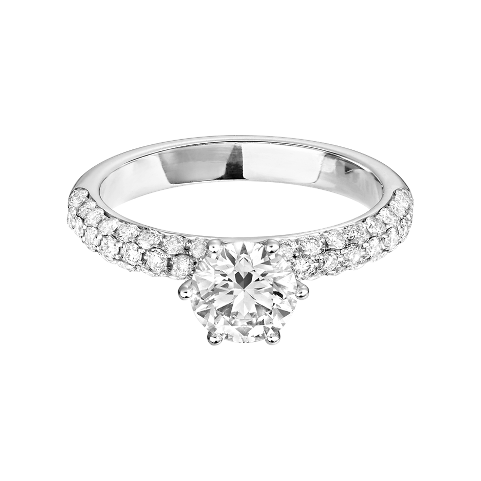 Engagement Ring Moscow in White Platinum