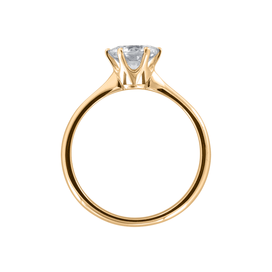 Verlobungsring Palma in Roségold - von vorne