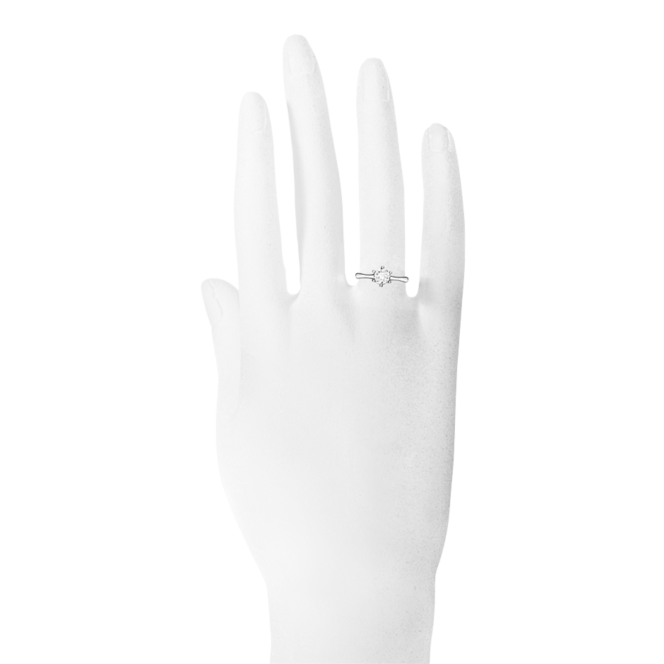 Verlobungsring Pamplona in Platin - an Hand