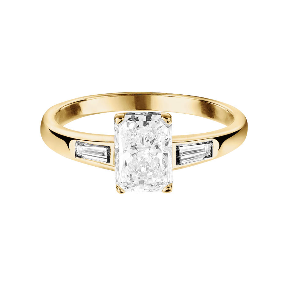 Engagement Ring Paris in White Yellow Gold