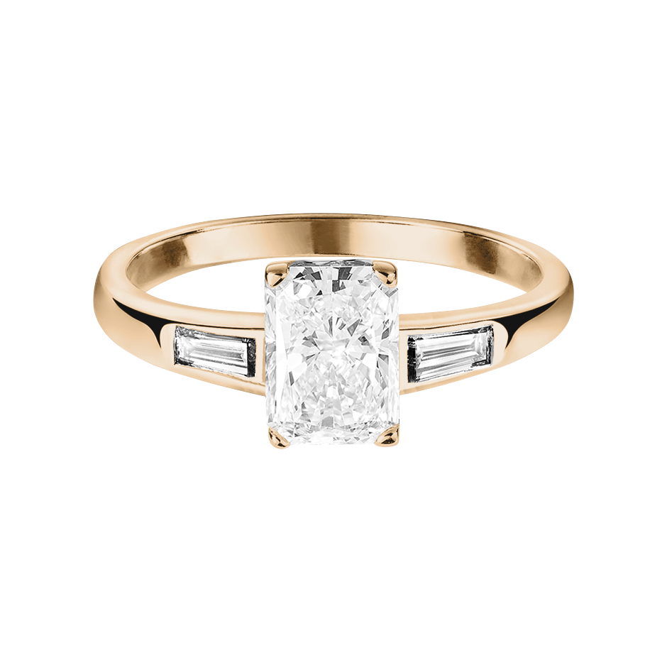 Engagement Ring Paris in White Rose Gold