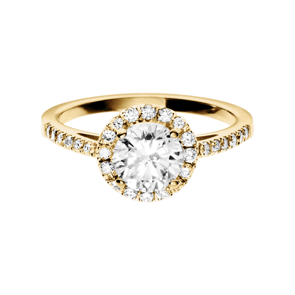 Engagement Ring Prague in White Yellow Gold
