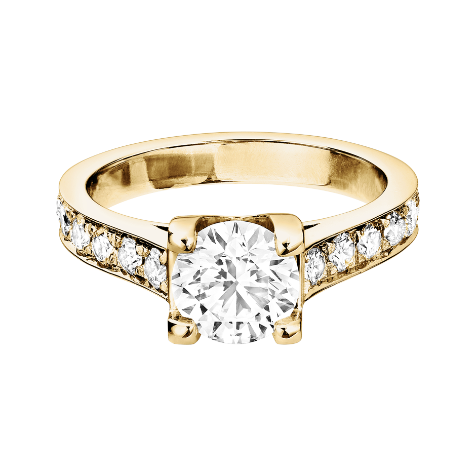 Engagement Ring Starnberg in White Yellow Gold