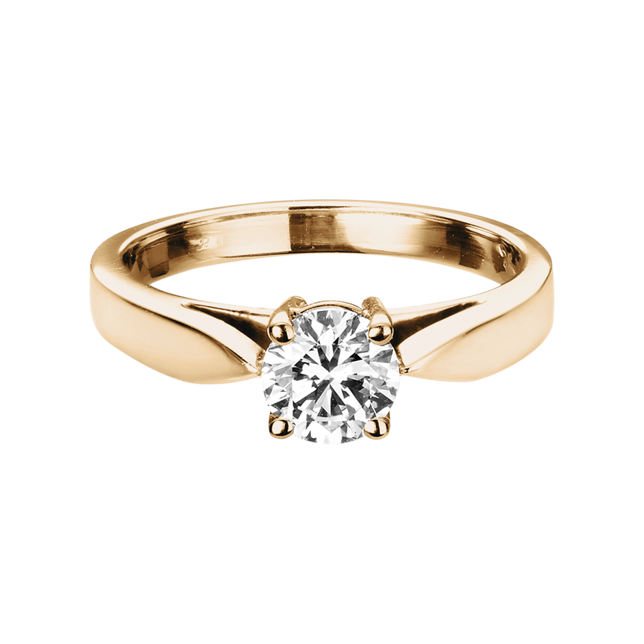 Engagement Ring Vancouver in Yellow Rose Gold